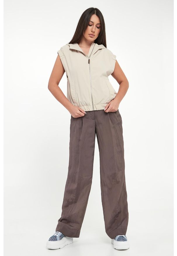 Kamizelka damska wełniana PESERICO. Materiał: wełna