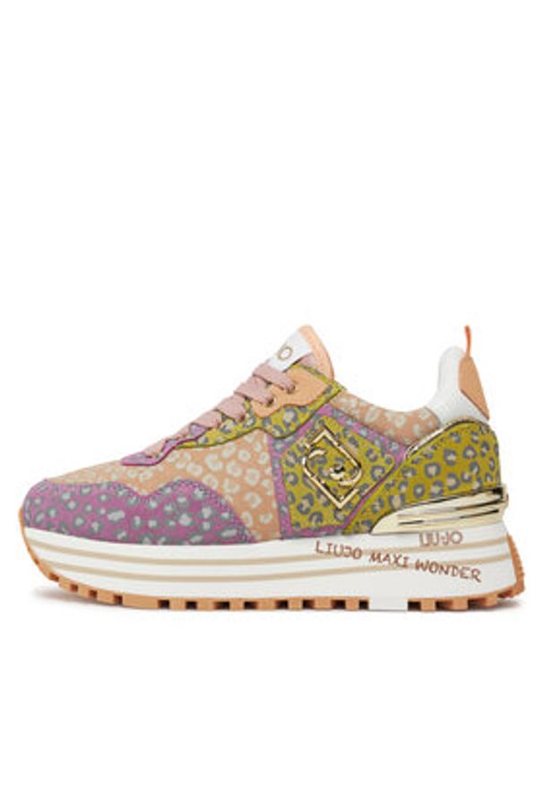 Liu Jo Sneakersy Maxi Wonder 01BA4047 PX195 Kolorowy. Materiał: zamsz, skóra. Wzór: kolorowy
