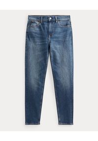 Ralph Lauren - RALPH LAUREN - Spodnie jeansowe High-Rise Skinny. Kolor: niebieski. Wzór: aplikacja