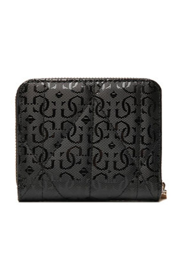 Guess Mały Portfel Damski Aldina Slg SWGG96 63137 Czarny. Kolor: czarny. Materiał: skóra