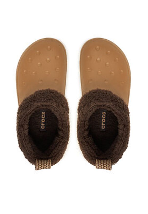 Crocs Klapki Classic Lined Shorty 211380 Brązowy. Kolor: brązowy