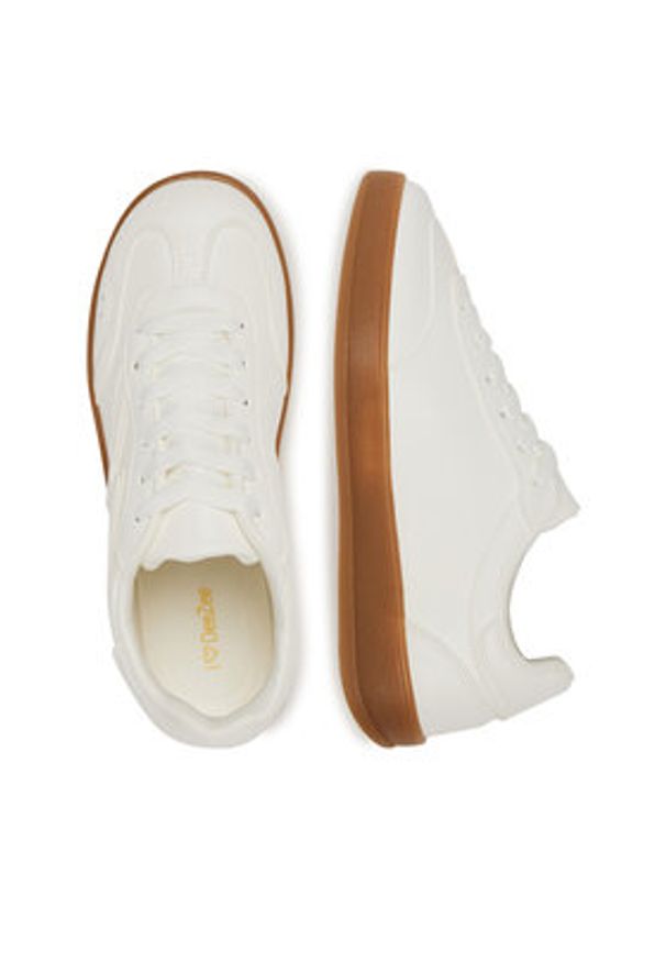 DeeZee Sneakersy AM25219 Biały. Kolor: biały. Materiał: skóra