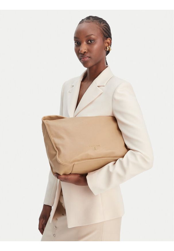 Patrizia Pepe Torebka 8B0314/L177-R874 Beżowy. Kolor: beżowy. Materiał: skórzane