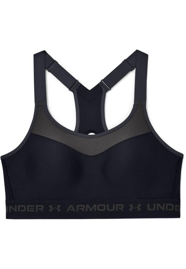 Biustonosz damski Under Armour de sport High Crossback. Kolor: szary, czarny, brązowy, wielokolorowy. Sport: fitness