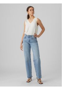 Vero Moda Bluzka Brit 10286648 Biały Loose Fit. Kolor: biały. Materiał: wiskoza #5