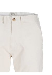 Jack & Jones Chinosy Kane 12268490 Écru Relaxed Fit. Kolor: kremowy. Materiał: bawełna #3