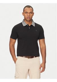 Guess Polo M5GP66 J1314 Czarny Regular Fit. Typ kołnierza: polo. Kolor: czarny. Materiał: bawełna