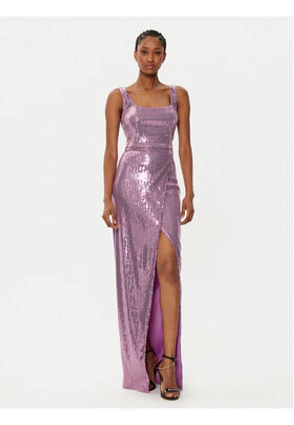Fracomina Spódnica maxi FQ24WG3001W66701 Fioletowy Slim Fit. Kolor: fioletowy. Materiał: syntetyk