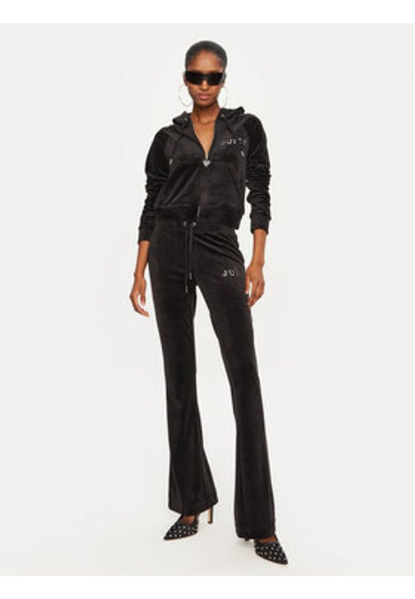 Juicy Couture Bluza Regal Madison JCBAS224828 Czarny Slim Fit. Kolor: czarny. Materiał: syntetyk