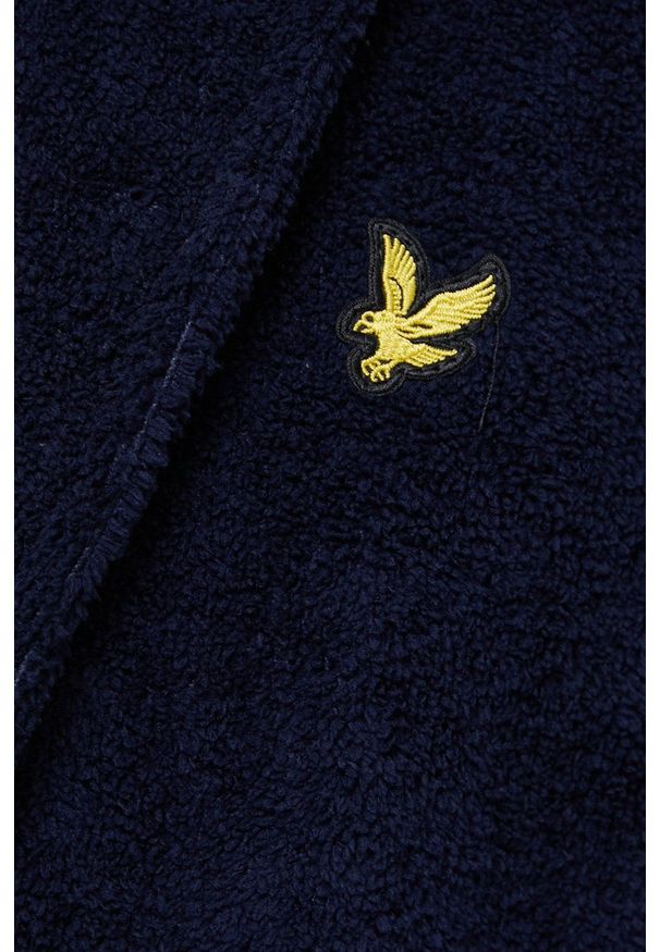 Lyle & Scott - Szlafrok. Kolor: niebieski. Materiał: dzianina