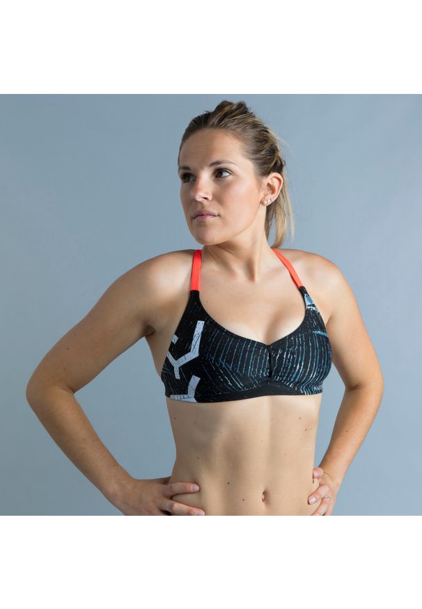 NABAIJI - Góra stroju pływackiego damskiego Nabaiji Jana Koli. Kolor: czerwony, czarny, wielokolorowy, różowy. Materiał: poliester, materiał