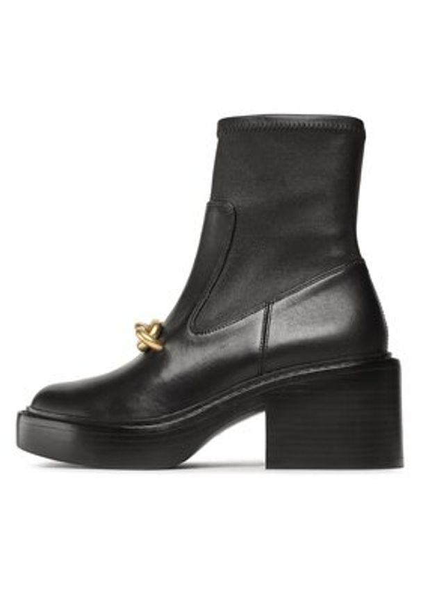 Coach Botki Kenna Leather Bootie CK031 Czarny. Kolor: czarny. Materiał: skóra
