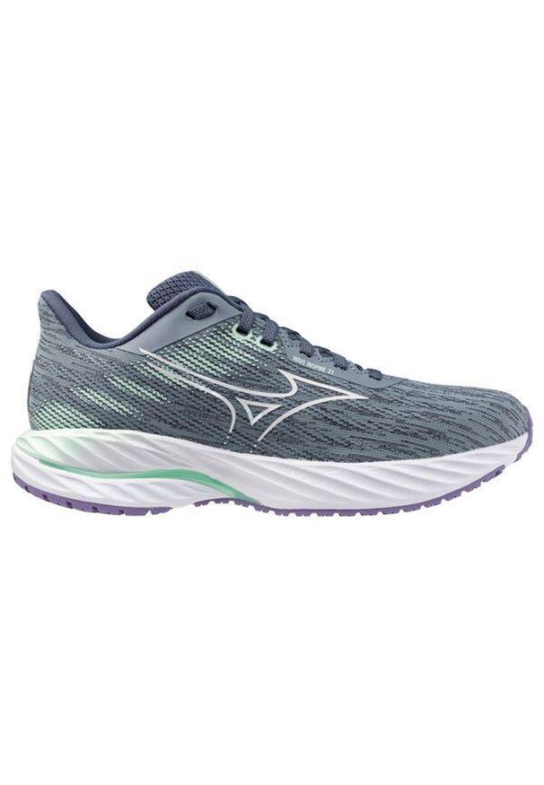 Buty do biegania damskie Mizuno Wave Inspire 21. Kolor: niebieski. Materiał: materiał, syntetyk. Szerokość cholewki: normalna. Model: Mizuno Wave