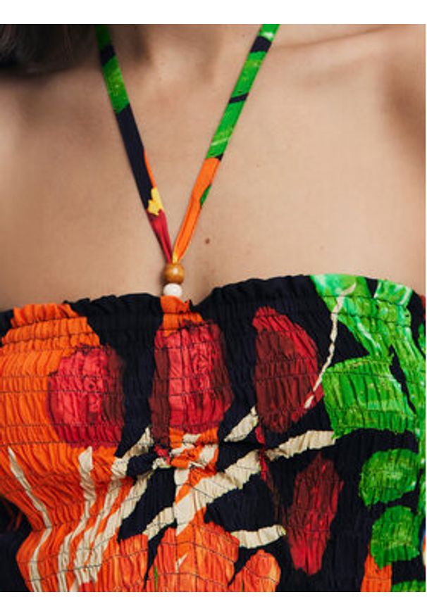 Desigual Kombinezon Bahamas 25SWMW03 Kolorowy Regular Fit. Materiał: wiskoza. Wzór: kolorowy