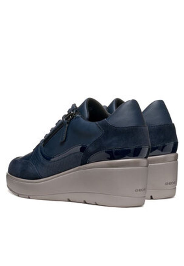 Geox Sneakersy D Ilde D46RAA 05422 C4002 Granatowy. Kolor: niebieski. Materiał: skóra