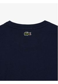 Lacoste T-Shirt TH1147 Granatowy Regular Fit. Kolor: niebieski. Materiał: bawełna