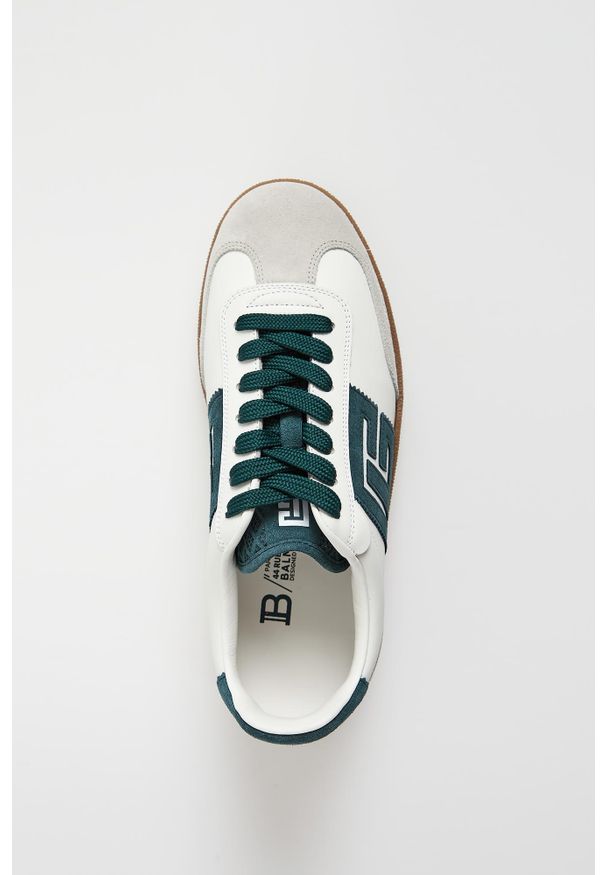 Balmain - Sneakersy męskie zamszowe BALMAIN. Materiał: zamsz