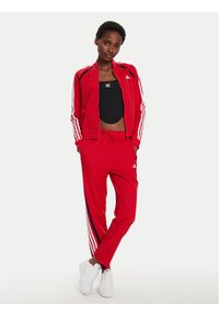 Adidas - adidas Dres Teamsport IX1109 Czerwony Slim Fit. Kolor: czerwony. Materiał: syntetyk, bawełna #1