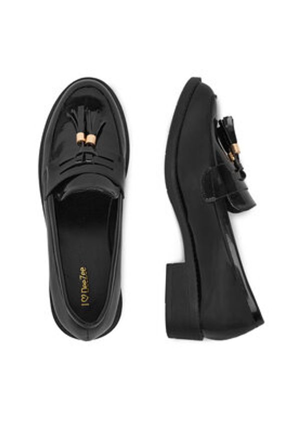 DeeZee Loafersy 13093-2 Czarny. Kolor: czarny. Materiał: skóra