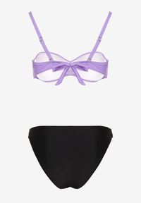 Renee - Fioletowe Bikini Majtki Figi i Biustonosz z Marszczeniem Sepiana. Kolor: fioletowy #3