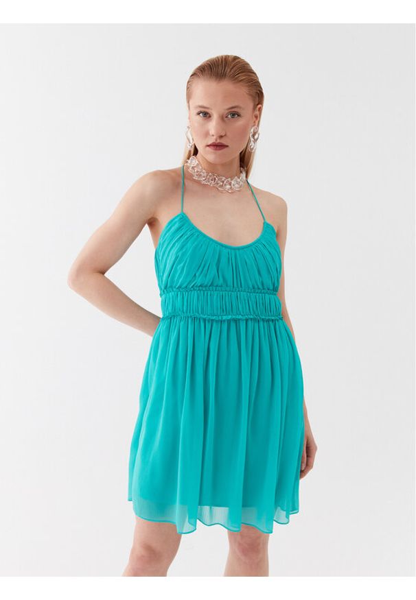 Patrizia Pepe Sukienka letnia 2A2516/A061-G550 Niebieski Regular Fit. Kolor: niebieski. Materiał: syntetyk. Sezon: lato