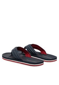 TOMMY HILFIGER - Tommy Hilfiger Japonki Hilfiger Padded Beach Sandal FM0FM05801 Granatowy. Kolor: niebieski. Materiał: syntetyk #4