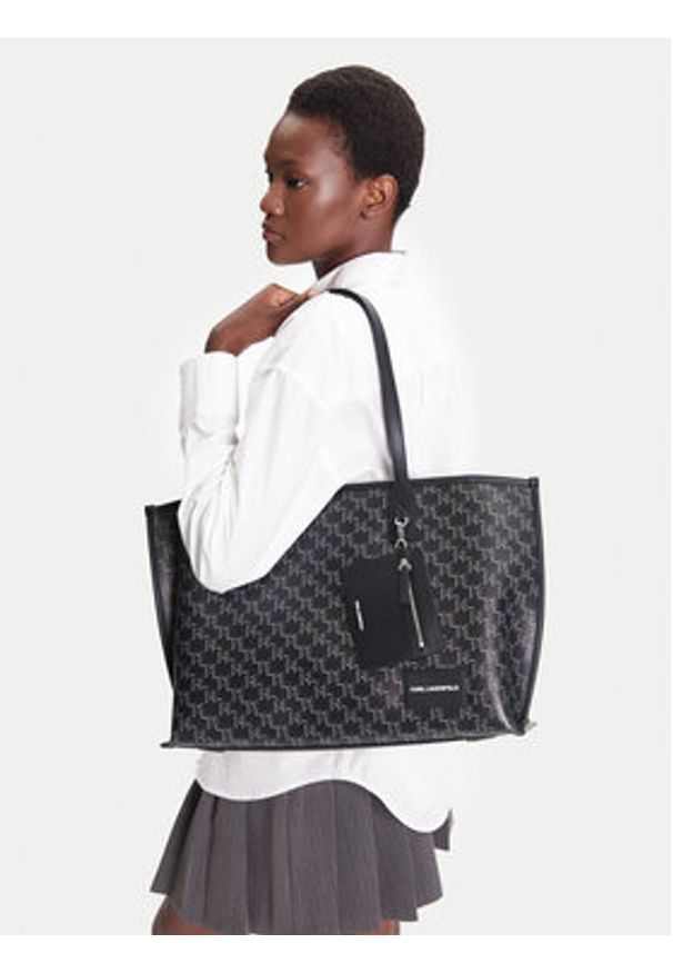 Karl Lagerfeld - KARL LAGERFELD Torebka A1W30183 Czarny. Kolor: czarny. Materiał: skórzane