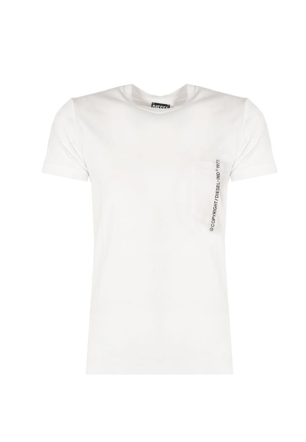 Diesel T-Shirt "T-Rubin" | 00SASJ-0AAXJ- | Mężczyzna | Biały. Okazja: na co dzień. Kolor: biały. Materiał: bawełna. Styl: casual