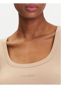 BOSS Top C_Ematite 50504245 Beżowy Slim Fit. Kolor: beżowy. Materiał: bawełna #5