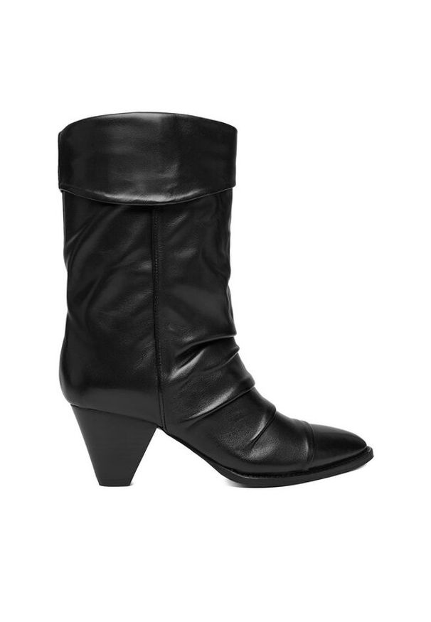 Badura Botki EO-APRIL-25FW218-1 Czarny. Kolor: czarny. Materiał: skóra