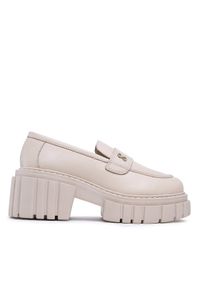 Simple Loafersy SL-43-02-000114 Beżowy. Kolor: beżowy. Materiał: skóra