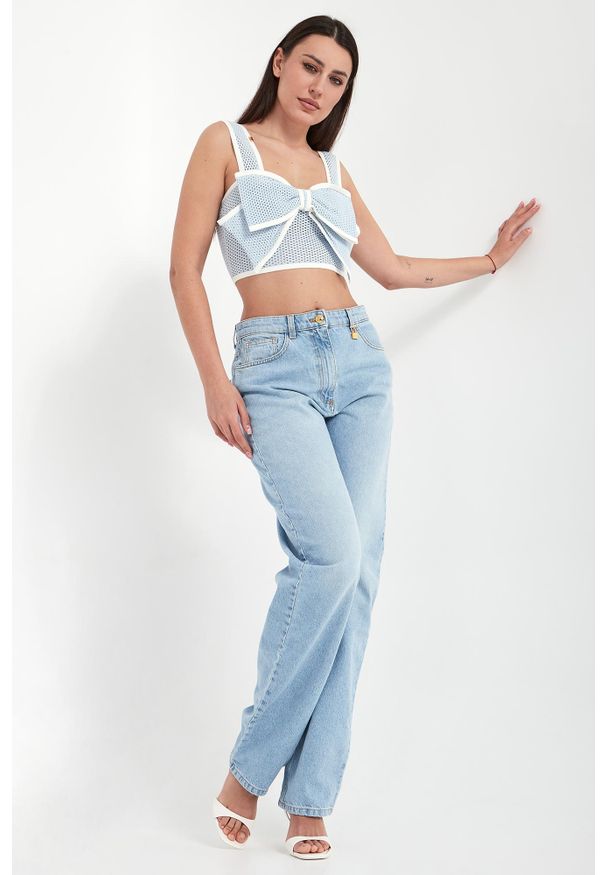 Elisabetta Franchi - Top damski z dzianiny ELISABETTA FRANCHI. Materiał: dzianina
