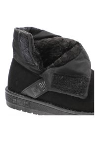 Big-Star - Czarne Śniegowce Big Star Modne Ocieplane Buty Damskie. Okazja: na co dzień, na spacer. Zapięcie: rzepy. Kolor: czarny. Materiał: syntetyk, jeans, materiał, futro. Szerokość cholewki: normalna. Sezon: zima. Obcas: na obcasie. Styl: klasyczny, casual, elegancki. Wysokość obcasa: niski #5