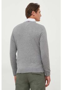 TOMMY HILFIGER - Tommy Hilfiger sweter z domieszką kaszmiru kolor szary lekki. Kolor: szary. Materiał: kaszmir. Styl: klasyczny #5