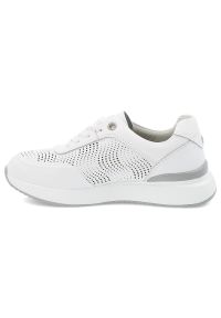Białe Sneakersy S.Barski Sportowe Obuwie Damskie. Okazja: na co dzień. Zapięcie: sznurówki. Kolor: biały. Materiał: materiał. Szerokość cholewki: normalna #4