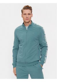 Guess Bluza Full Zip New Arlo Sweatshirt Z2YQ12 K6ZS1 Turkusowy Regular Fit. Kolor: turkusowy. Materiał: bawełna #1
