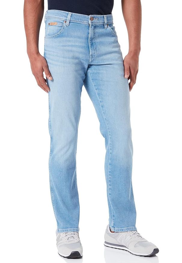 Wrangler - WRANGLER TEXAS SLIM MĘSKIE SPODNIE JEANSOWE JEANS STARLITE W12SYJZ86 112331141