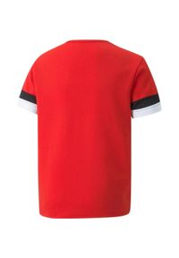 Puma - Koszulka piłkarska dziecięca PUMA teamRISE Jersey. Kolor: wielokolorowy, czarny, czerwony. Materiał: jersey. Sport: piłka nożna