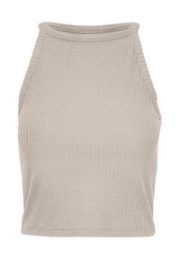 only - ONLY Top 15232924 Szary Slim Fit. Kolor: szary. Materiał: syntetyk, wiskoza