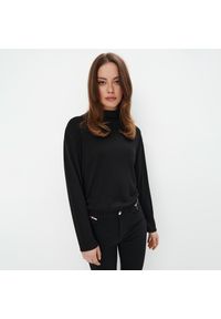 Mohito - Czarna bluzka ze stójką - Czarny. Typ kołnierza: kołnierzyk stójkowy. Kolor: czarny #1