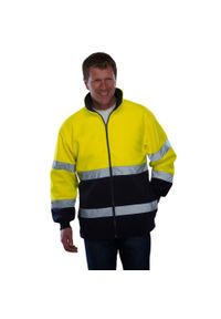 YOKO - Męska Dwukolorowa Bluza Polarowa. Kolor: niebieski, zielony, żółty, wielokolorowy. Materiał: polar. Sezon: zima. Styl: sportowy