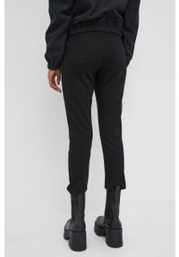 Noisy may - Noisy May spodnie damskie kolor czarny dopasowane high waist. Stan: podwyższony. Kolor: czarny. Materiał: materiał #3