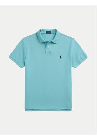 Polo Ralph Lauren Polo 710536856439 Błękitny Slim Fit. Typ kołnierza: polo. Kolor: niebieski. Materiał: bawełna #4