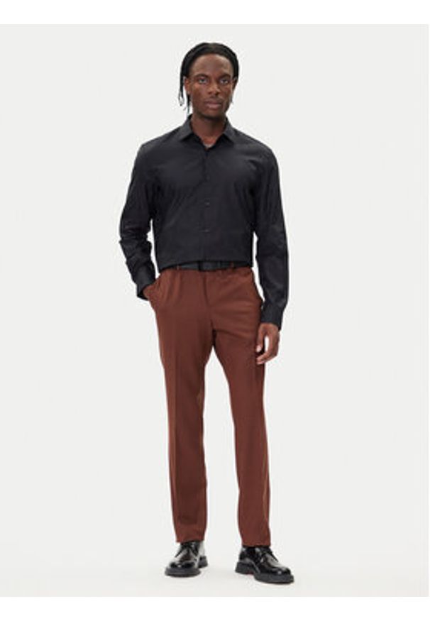 Hugo - HUGO Koszula Kenno 50500965 Czarny Slim Fit. Kolor: czarny. Materiał: bawełna