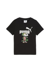 Puma - Dziecięca koszulka Super PUMA z grafiką PUMA Black. Kolor: czarny. Sport: joga i pilates