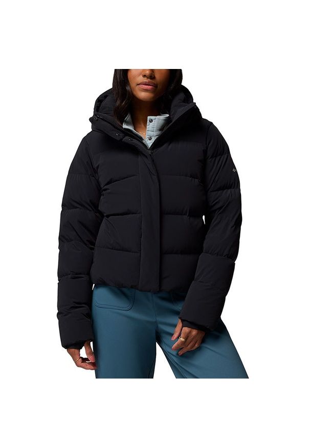 columbia - Kurtka damska Columbia Amaze Puff 2133714010 - czarna. Kolor: czarny. Materiał: puch, materiał, włókno, elastan, nylon. Wzór: paski. Sezon: zima