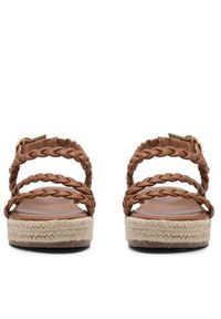 DeeZee Espadryle E8875-1 Brązowy. Kolor: brązowy. Materiał: skóra