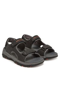 skechers - Skechers Sandały Tresmen-Garo 204105/BLK Czarny. Kolor: czarny. Materiał: skóra #6