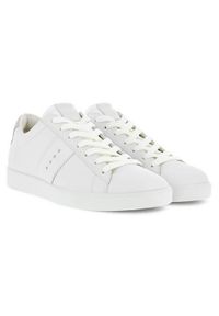 ecco - Buty do chodzenia damskie Ecco Sneaker Street Lite. Kolor: biały. Materiał: skóra. Szerokość cholewki: normalna. Sport: turystyka piesza