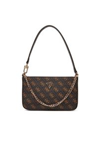 Guess Torebka Noelle II Mini HWQG96 72720 Brązowy. Kolor: brązowy. Materiał: skórzane